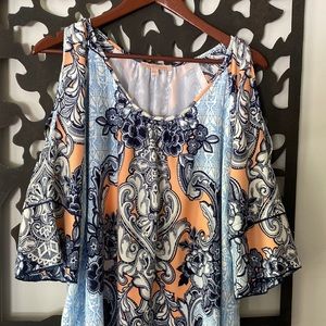 Gibson Latimer Cold Shoulder Formal Dress, Medium